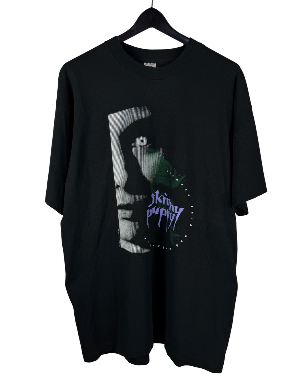 Vintage 90s Skinny Puppy RARE Grunge Rock Band Music Graphic Shirt Size XL